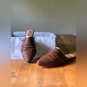 Sam Edelman Brown Leather Natalya Mules size 10